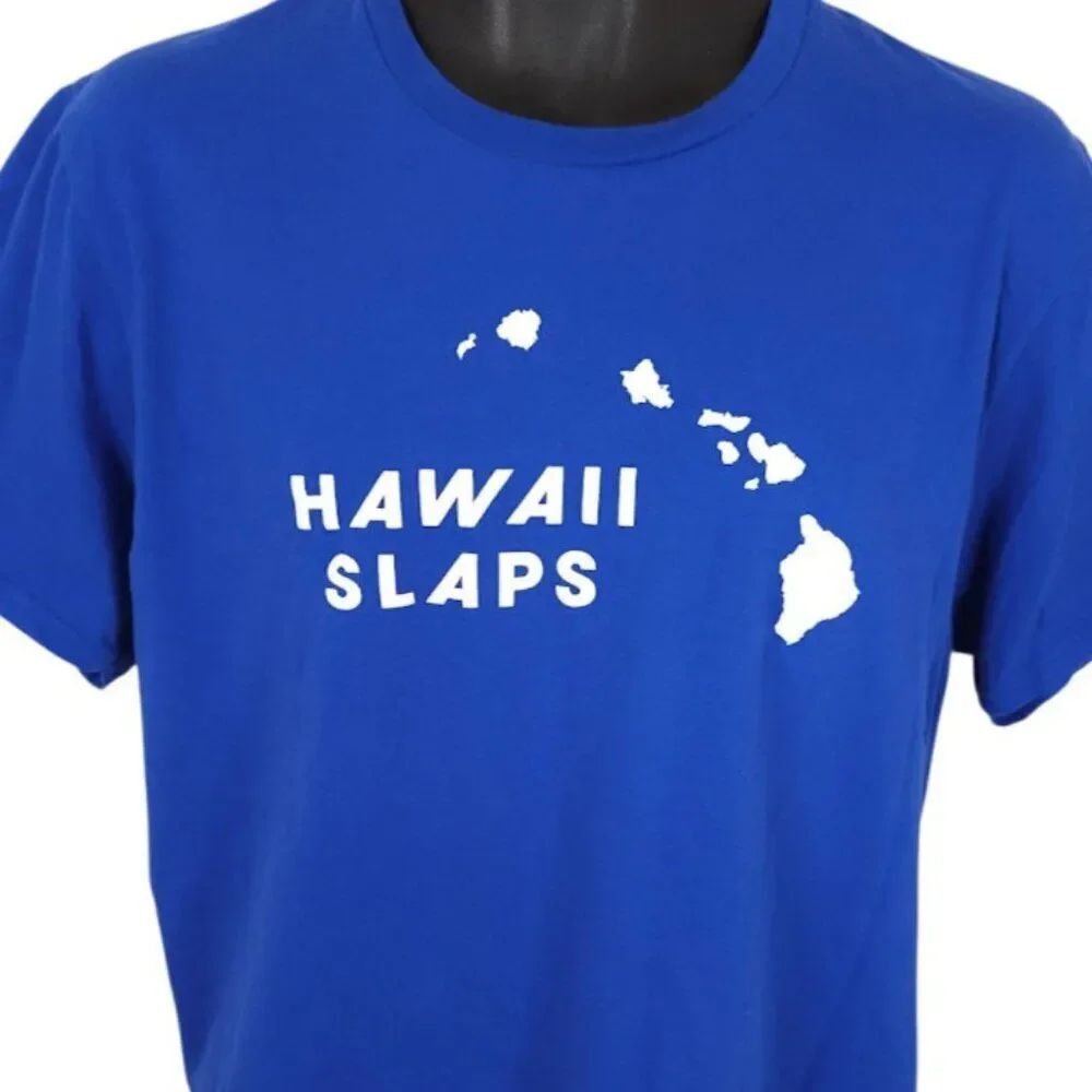 Power Slap T Shirt Mens Size Medium Blue Hawaii Slaps Fighting TV Show